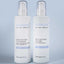 duo deglazing cleanser en toner op blauwe achtergrond by Neeltje